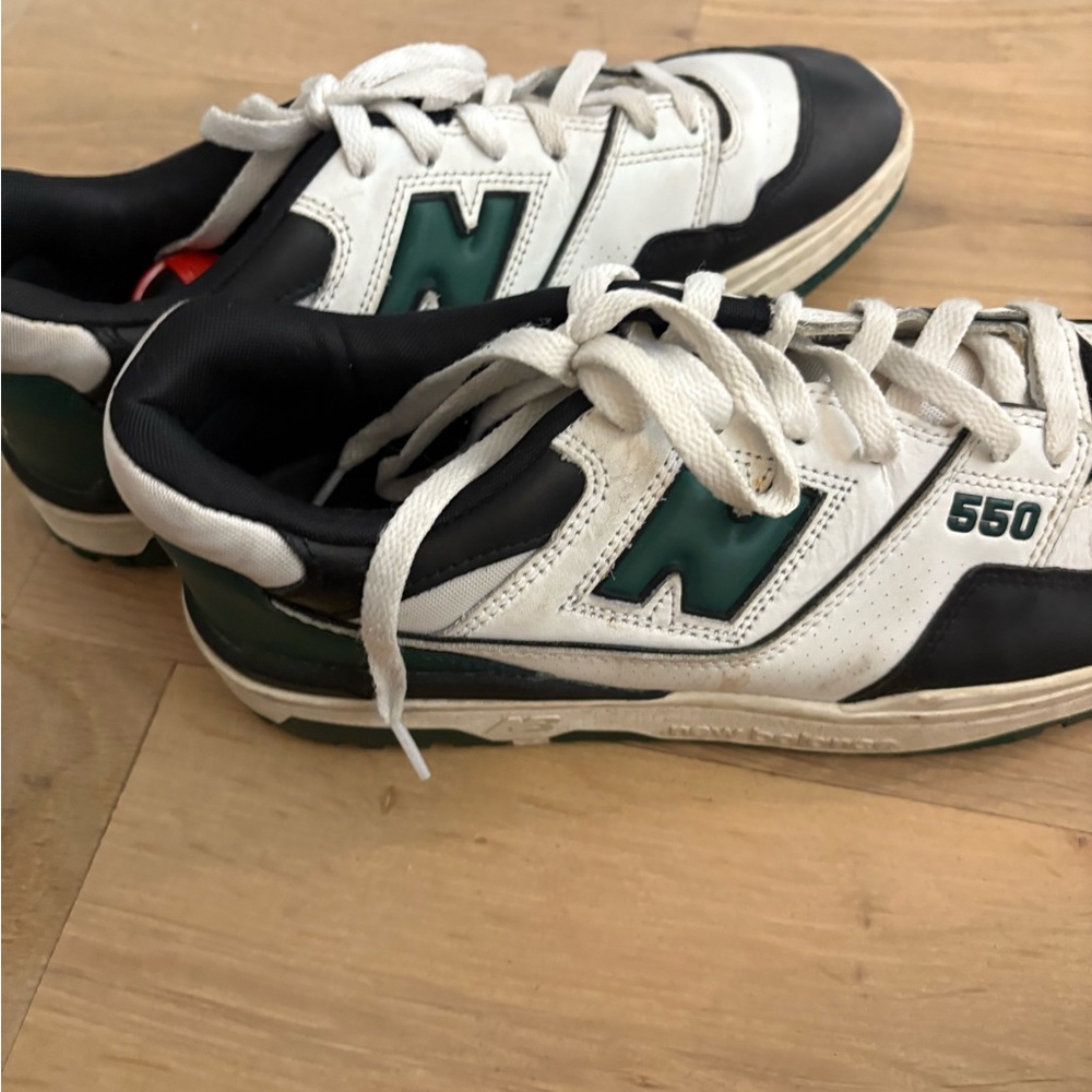 New Balance 550 Men's White and Green Sneakers